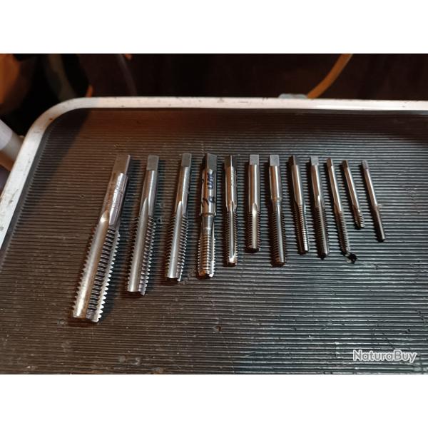 Lot tarauds professionnel imprial us anglais lot  2 bsw