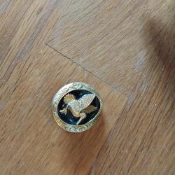 Attache foulard plaqué or bécasse