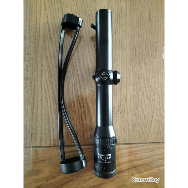 LUNETTE DE BATTUE ZEISS DIAVARI ZM 1,25-4x24 T* AVEC MONTAGE BLASER - 600 
