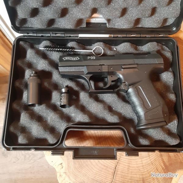 Walther P99 Pak umarex +embout gomm cogne