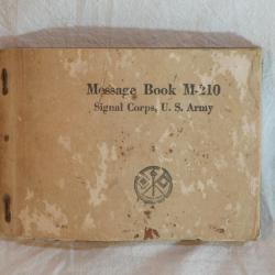 AIRBORNE US ARMY - Message book US ARMY SIGNAL CORPS transmissions M210 - ref AMF25MSG001