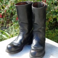 Paire de bottes allemandes avec semelles continental  à boucle après guerre A AMF25BOT005
