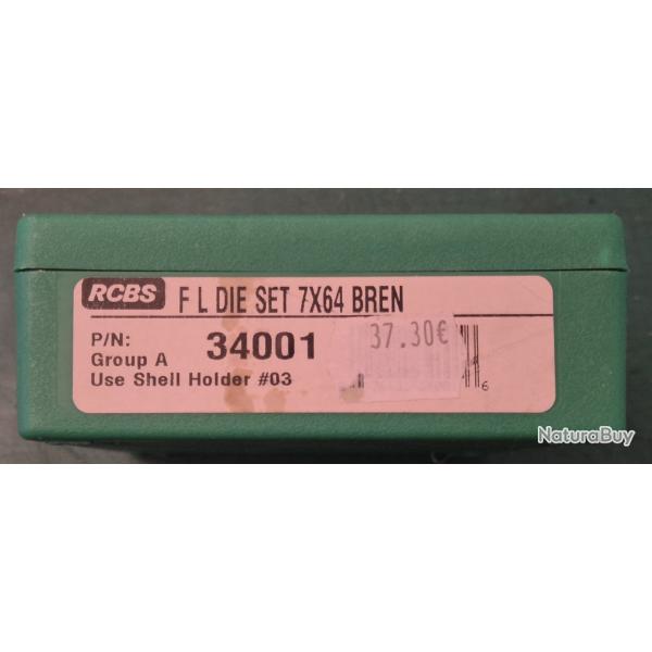 Jeux de 2 outils RCBS standard groupe A cal.7x64 BREN #34001