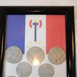 monnaies ÉTAT FRANÇAIS dans cadre 1942 1943 1944 REF SDC22