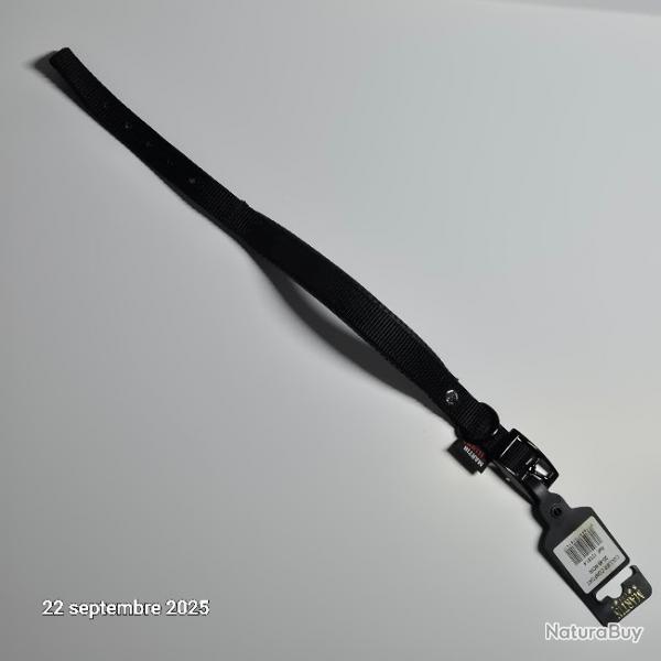 Collier nylon confort noir pour chien de taille moyenne de marque franaise