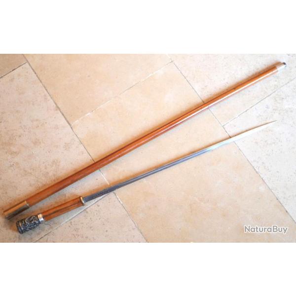 CANNE - canne pe pommeau argent MASSIF Dragon Indochine pour G.Langlois ses amis VC RF PTO20CAN001