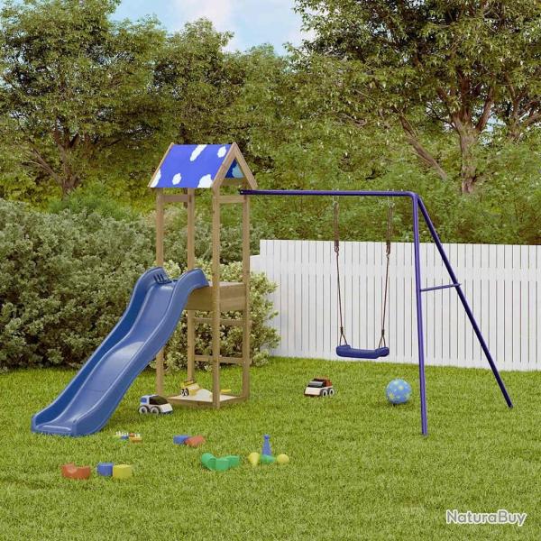 Aire de jeux d'extrieur bois de pin imprgn alsavelo