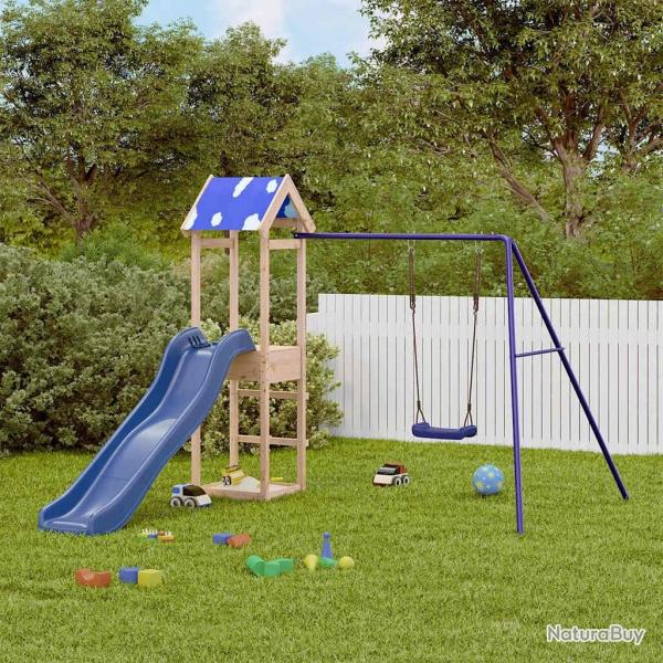 Aire de jeux d'extrieur bois de pin massif alsavelo