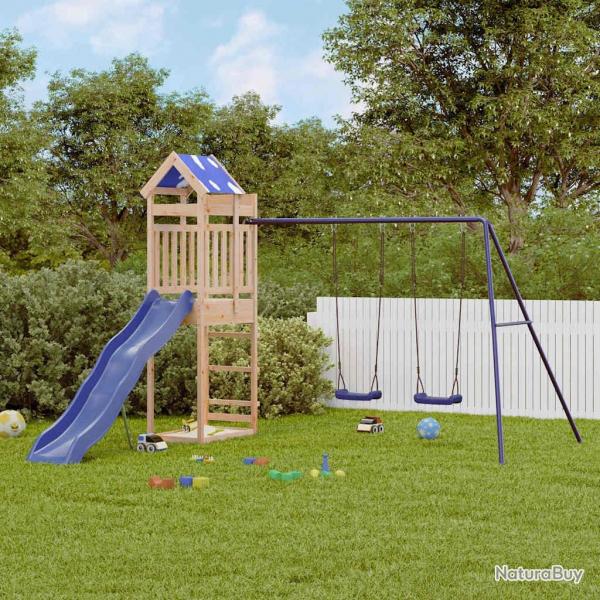 Aire de jeux d'extrieur bois de pin massif alsavelo