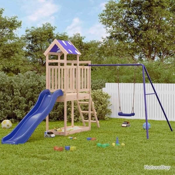 Aire de jeux d'extrieur bois de pin massif alsavelo