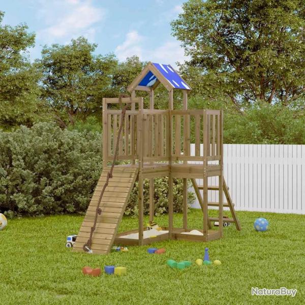 Aire de jeux d'extrieur bois de pin imprgn alsavelo