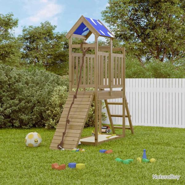 Aire de jeux d'extrieur bois de pin imprgn alsavelo