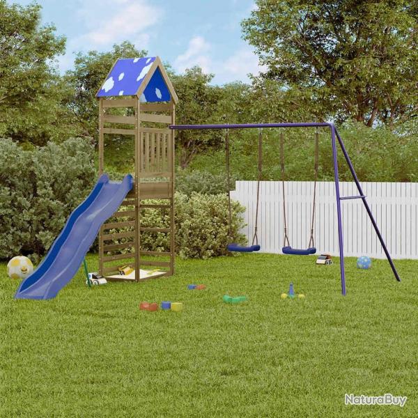 Aire de jeux d'extrieur bois de pin imprgn