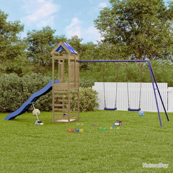 Aire de jeux d'extrieur bois de pin imprgn