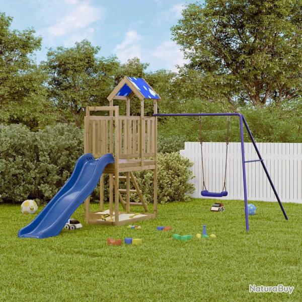 Aire de jeux d'extrieur bois de pin imprgn