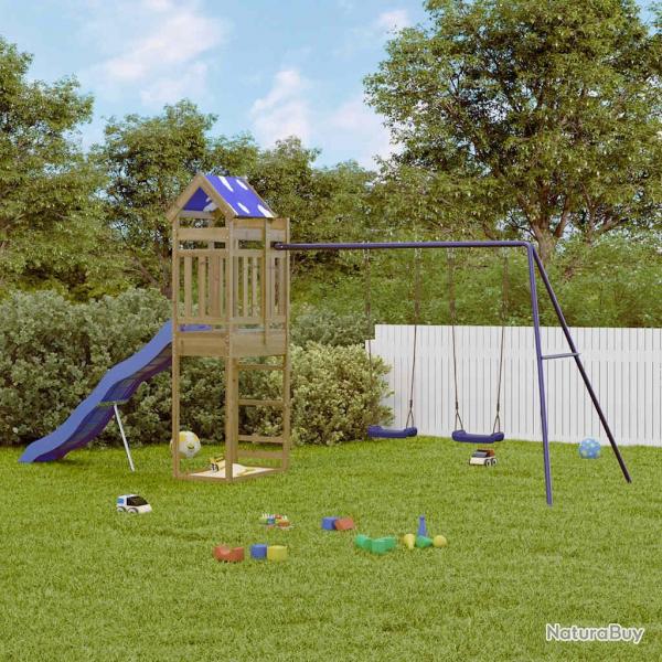 Aire de jeux d'extrieur bois de pin imprgn