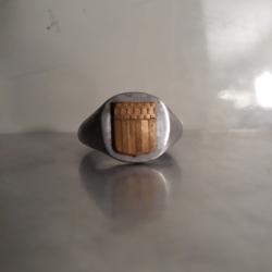 Artisanat de tranchèes BZH Rare bague de poilu armoirie de Rennes blason Bretagne