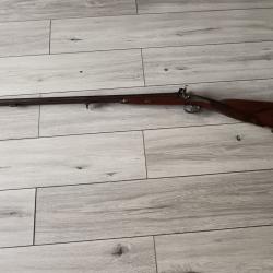 FUSIL A BROCHES CALIBRE 16 CROSSE SCULPTEE VERS 1880