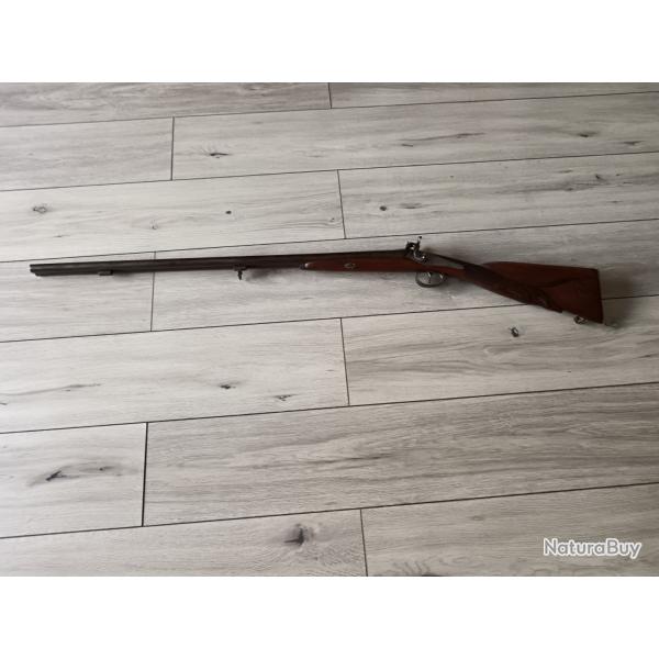 FUSIL A BROCHES CALIBRE 16 CROSSE SCULPTEE VERS 1880