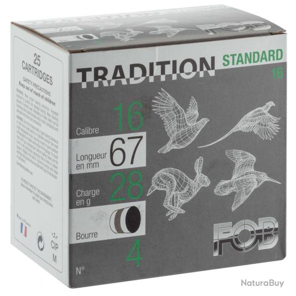 CARTOUCHES FOB STANDARD 28 CHASSE - BOURRE GRASSE - CAL. 16/67 n7