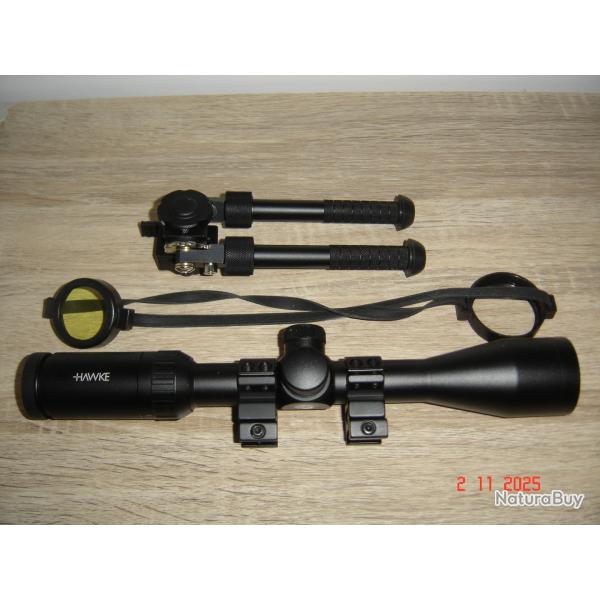 VEND 1 LUNETTE DE TIR HAWKE + 1 BI-PIED
