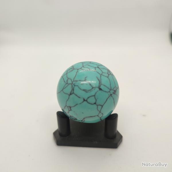 Boule pierre naturelle bleu turquoise blaser et maral