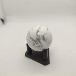 Boule pierre naturelle blanche howlite  blaser et maral
