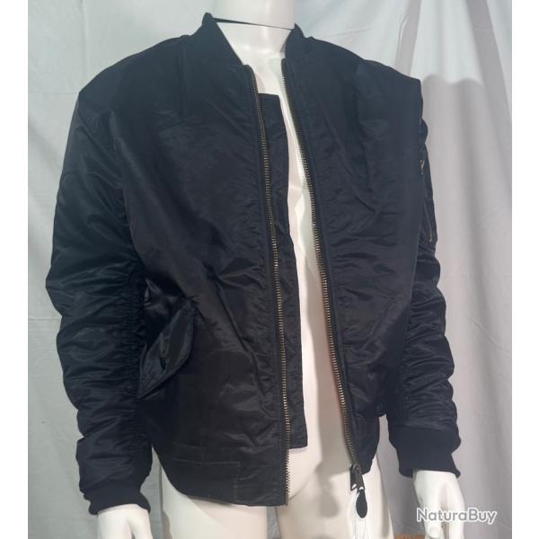 Bomber MA-1 Flight Jacket Noir - Taille L - NEUF avec tiquettes