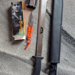 * 1 Couteau Bear Grylls / machette Amazone inox 59 cm *