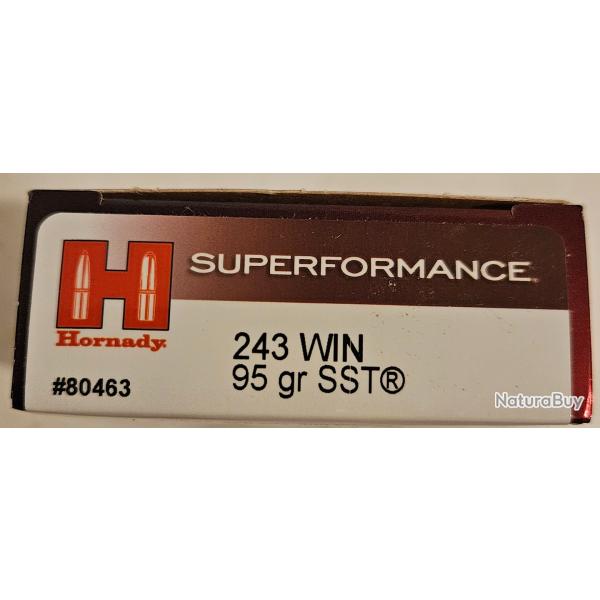 Bote de 20 balles Hornady SST 95gr 243win