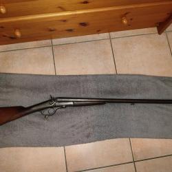 Fusil à chiens juxtapose calibre 16 65mm ouverture sous pontet catégorie D