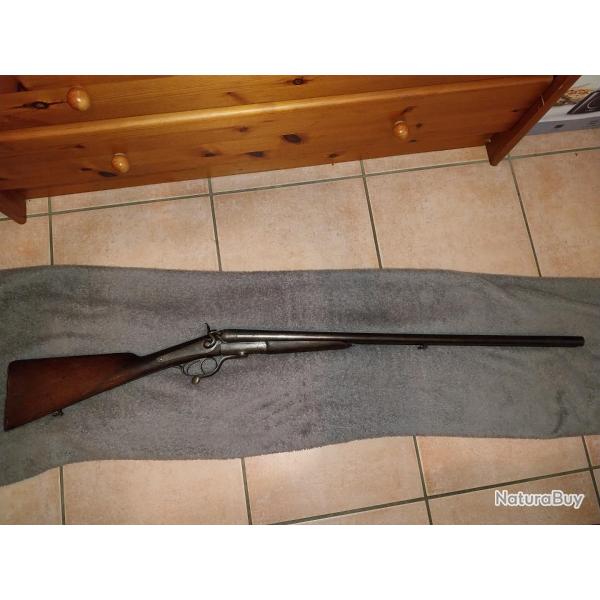 Fusil  chiens juxtapose calibre 16 65mm ouverture sous pontet catgorie D