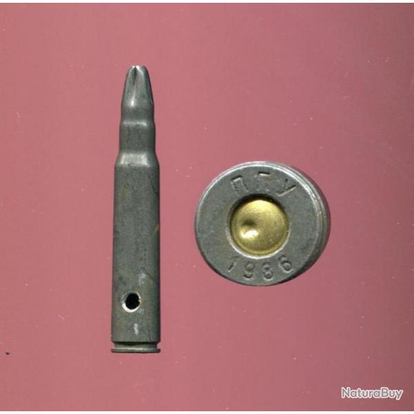 7.92 x 57 Mauser -  blanc - tui acier ferm en rosette 4 plis - marquage Yougoslave : nny 1986