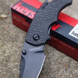 Couteau Pliant Kershaw Shuffle Lame Drop Point Acier 8Cr13MoV Manche GFN Linerlock Tourne Vis