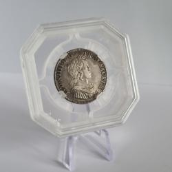 Superbe Quart Écu 1644 A Louis XIV (XIIII , 14 ) Paris Mèche Courte 1er Semestre Sous Coque GENI 1/4