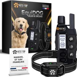 Collier de Dressage Chien 3 Modes Étanche IPX7 Anti-Fugue Portée 1000m Bip Vibration Stimulation