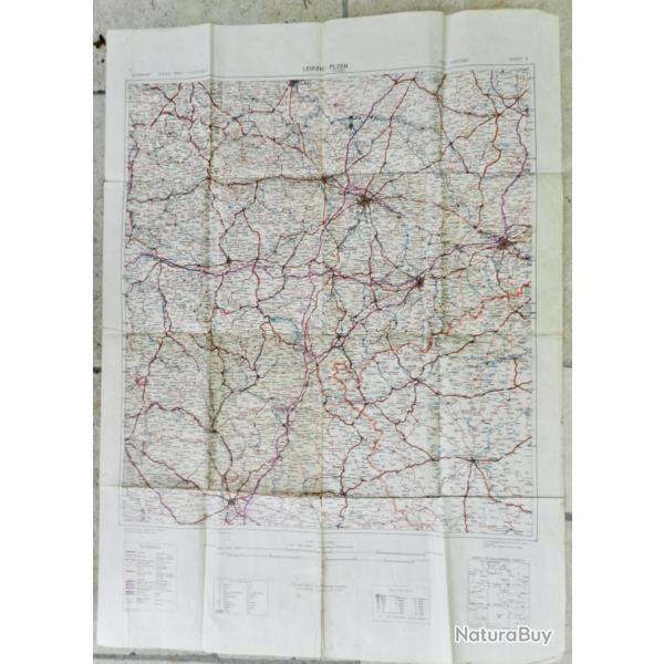 Carte d'tat-major anglaise ? Rgion Leipzig?Plze?