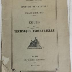 Cours de technique industrielle DE 1921.