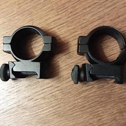 Anneaux de montage optique bas picatinny