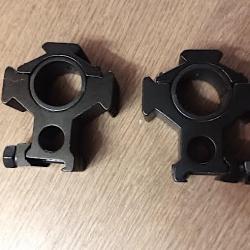 Anneaux de Montage 25/30mm Triple Rail