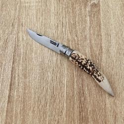 Couteau de poche Opinel N°8 Bois de cerf lame carbone.