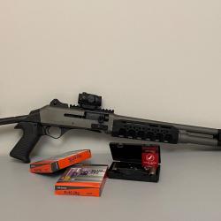 Fusil semi automatique AKSA ARMS S4 EXTREM Cal. 12/76 Tungsten Grey + Red dot 2 moa + Slugs x20