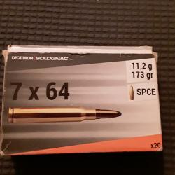 Munition calibre 7x64