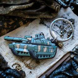 Porte-cles char Leclerc : officiel Armee de Terre francaise - PVC souple d'assault tank militaire