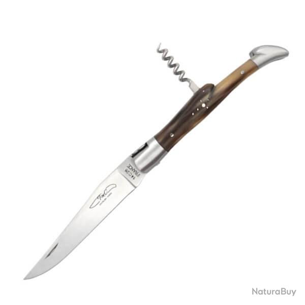 Couteau pliant TMC Laguiole 2 pices manche corne Zbu THLA2CF