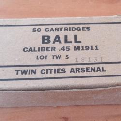 Boite de munitions vide 45 ACP Twin Cities Arsenal ww2