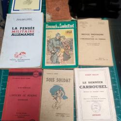 Lot de 8 livres militaires, notices, aide-mémoire,etc..
