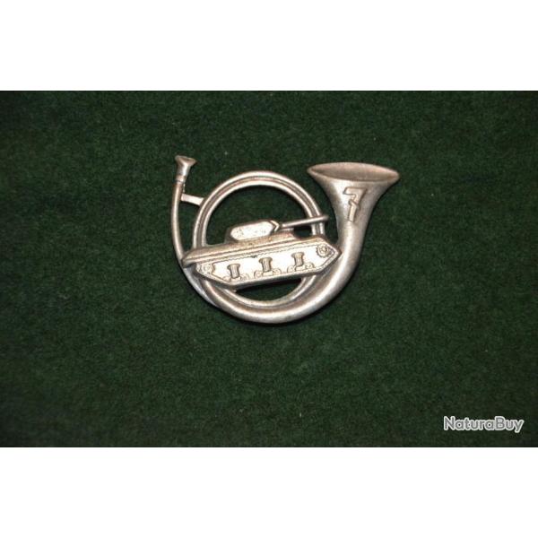 INSIGNE BERET 7RCA-CHASSEUR D'AFRIQUE-CHANTIER DE JEUNESSE AFRIQUE DU NORD-ITALIE-PROVENCE 2WW