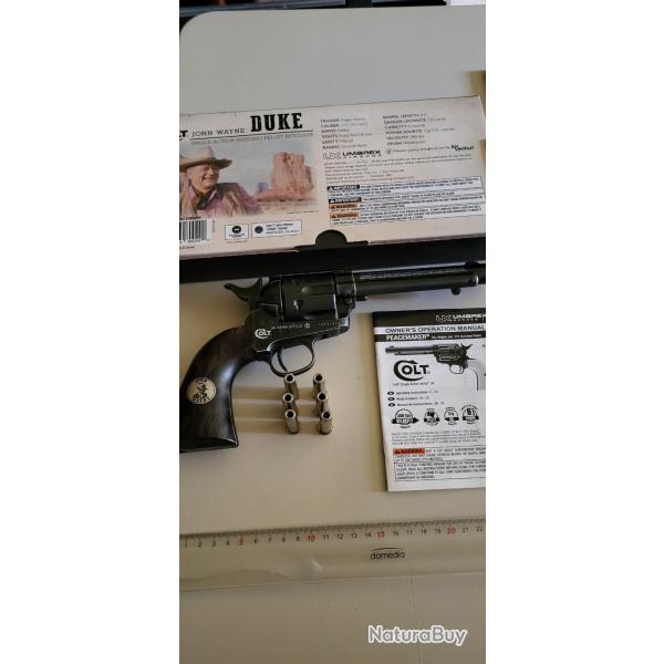 colt DUKE john wayne cal 4,5 avec les six douilles co2 neuf.