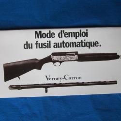 Notice papier d'origine - VERNEY-CARRON Fusil automatique